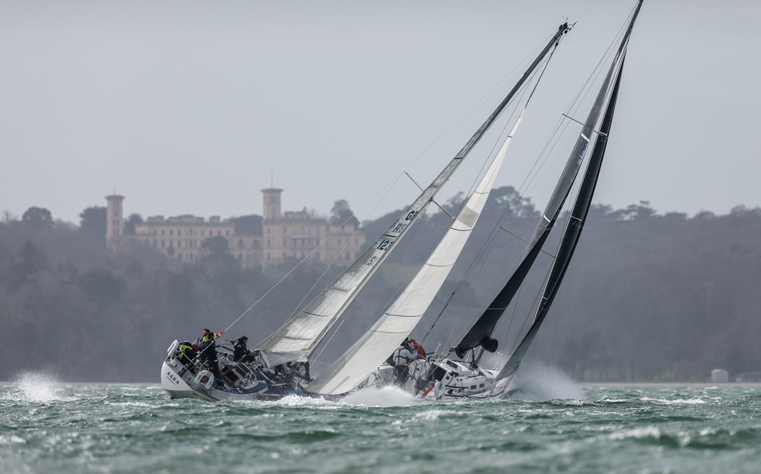 JOG racing event with 2 yachts racing in the Solent